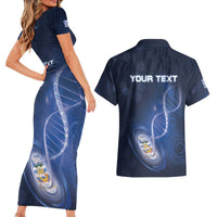 Personalized Falkland Islands Is In My DNA Couples Matching Short Sleeve Bodycon Dress and Hawaiian Shirt - Wonder Print Shop