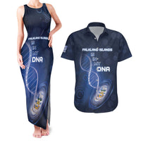 Personalized Falkland Islands Is In My DNA Couples Matching Tank Maxi Dress and Hawaiian Shirt - Wonder Print Shop