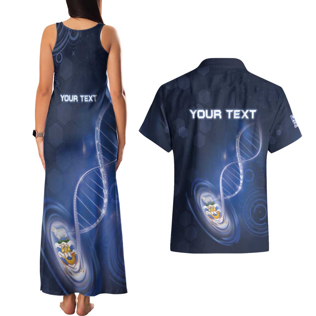 Personalized Falkland Islands Is In My DNA Couples Matching Tank Maxi Dress and Hawaiian Shirt - Wonder Print Shop