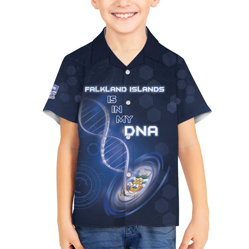 Personalized Falkland Islands Is In My DNA Family Matching Off Shoulder Maxi Dress and Hawaiian Shirt - Wonder Print Shop