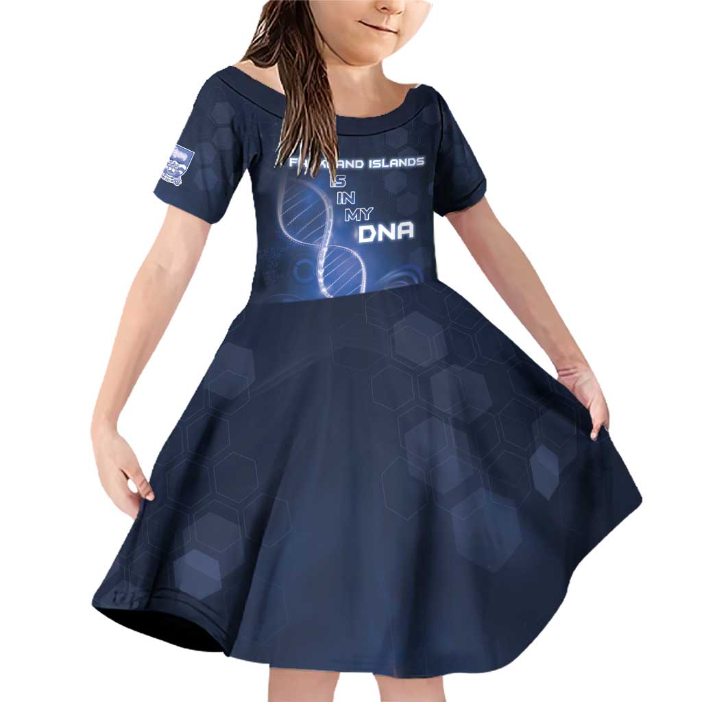 Personalized Falkland Islands Is In My DNA Family Matching Off Shoulder Short Dress and Hawaiian Shirt - Wonder Print Shop