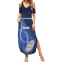 Personalized Falkland Islands Is In My DNA Family Matching Summer Maxi Dress and Hawaiian Shirt - Wonder Print Shop