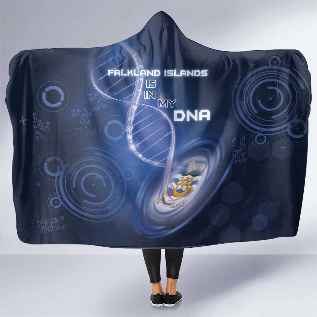 Falkland Islands Is In My DNA Hooded Blanket - Wonder Print Shop