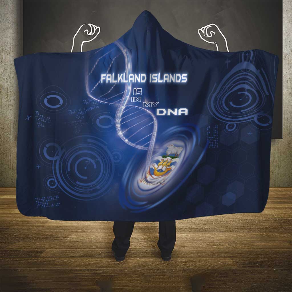 Falkland Islands Is In My DNA Hooded Blanket - Wonder Print Shop
