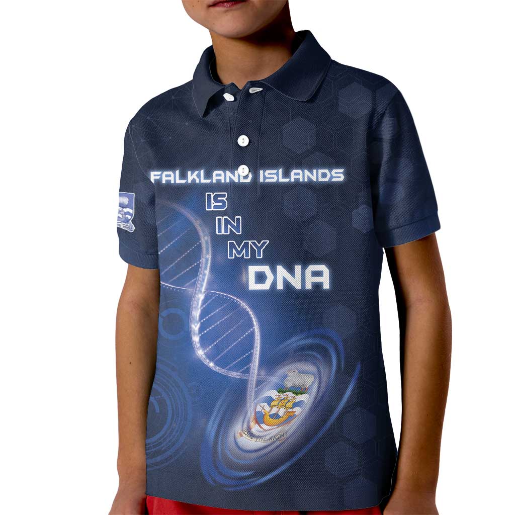 Personalized Falkland Islands Is In My DNA Kid Polo Shirt - Wonder Print Shop