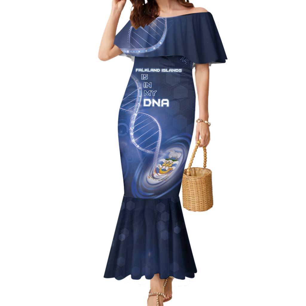 Personalized Falkland Islands Is In My DNA Mermaid Dress - Wonder Print Shop