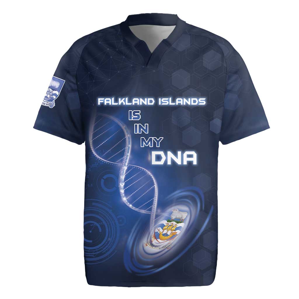 Personalized Falkland Islands Is In My DNA Rugby Jersey - Wonder Print Shop
