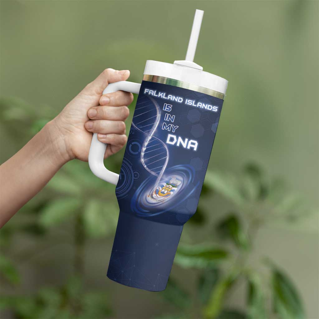 Personalized Falkland Islands Is In My DNA Tumbler With Handle - Wonder Print Shop