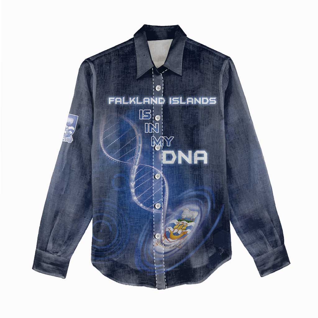Personalized Falkland Islands Is In My DNA Women Casual Shirt - Wonder Print Shop