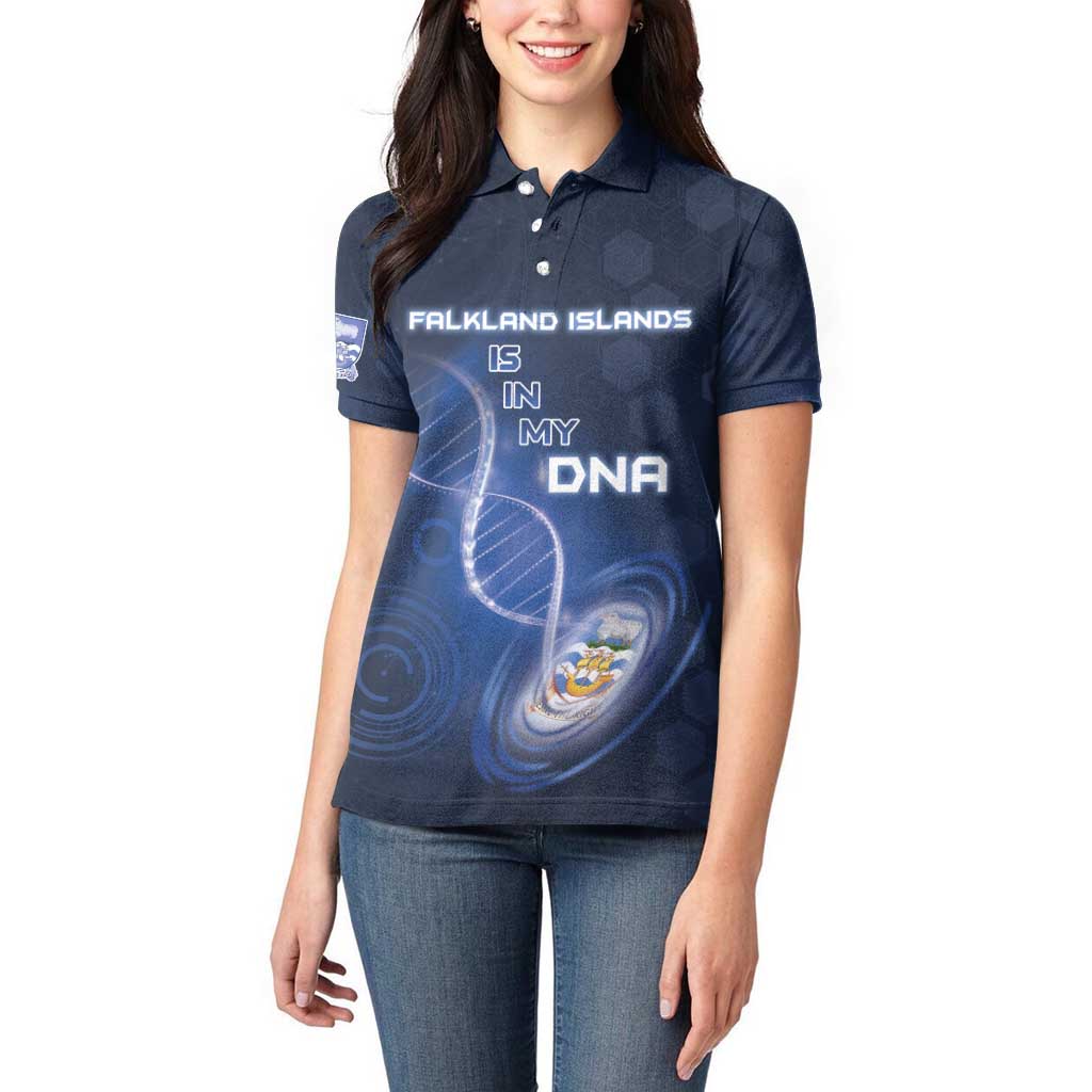 Personalized Falkland Islands Is In My DNA Women Polo Shirt - Wonder Print Shop