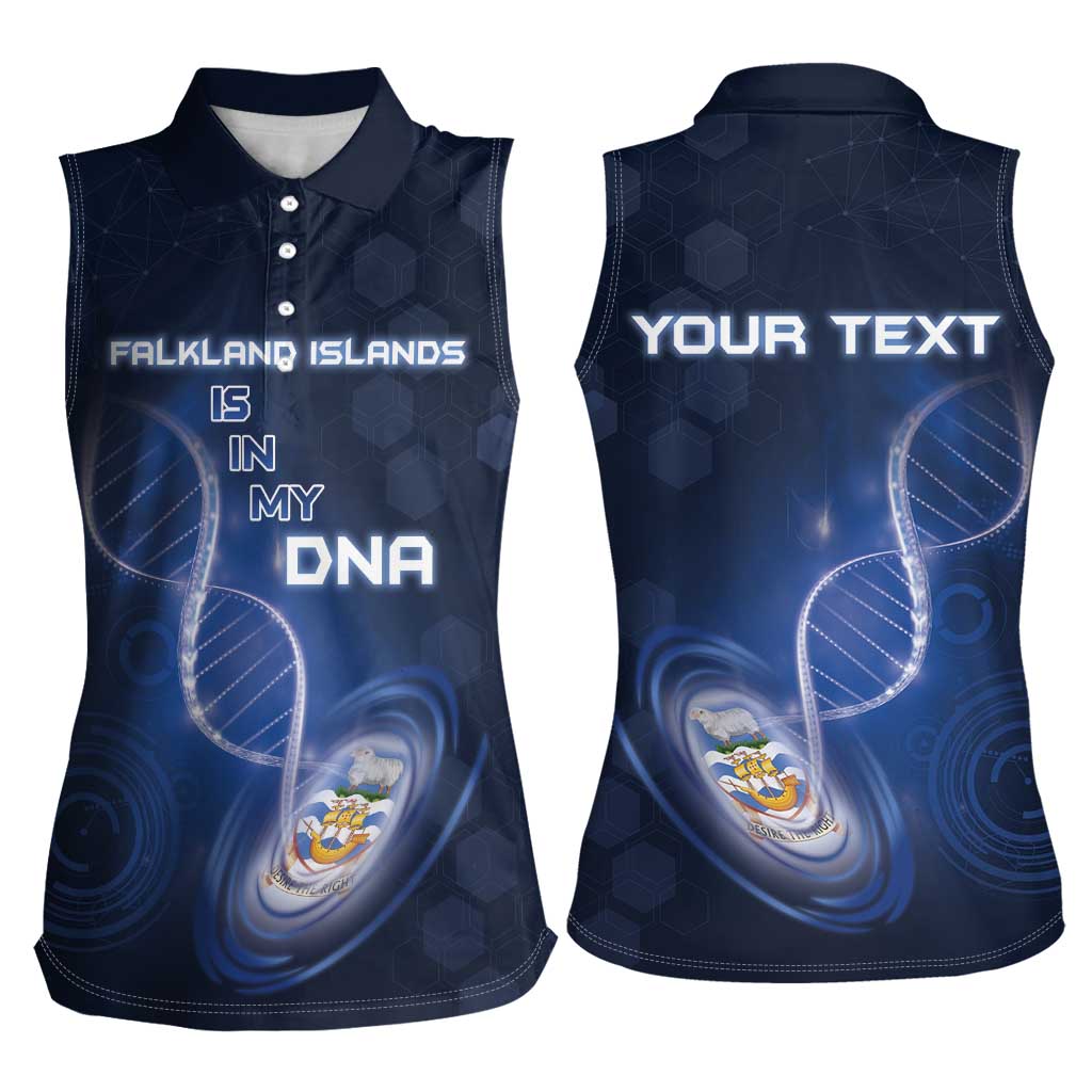 Personalized Falkland Islands Is In My DNA Women Sleeveless Polo Shirt - Wonder Print Shop