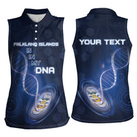 Personalized Falkland Islands Is In My DNA Women Sleeveless Polo Shirt - Wonder Print Shop