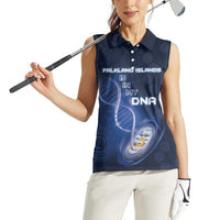 Personalized Falkland Islands Is In My DNA Women Sleeveless Polo Shirt - Wonder Print Shop