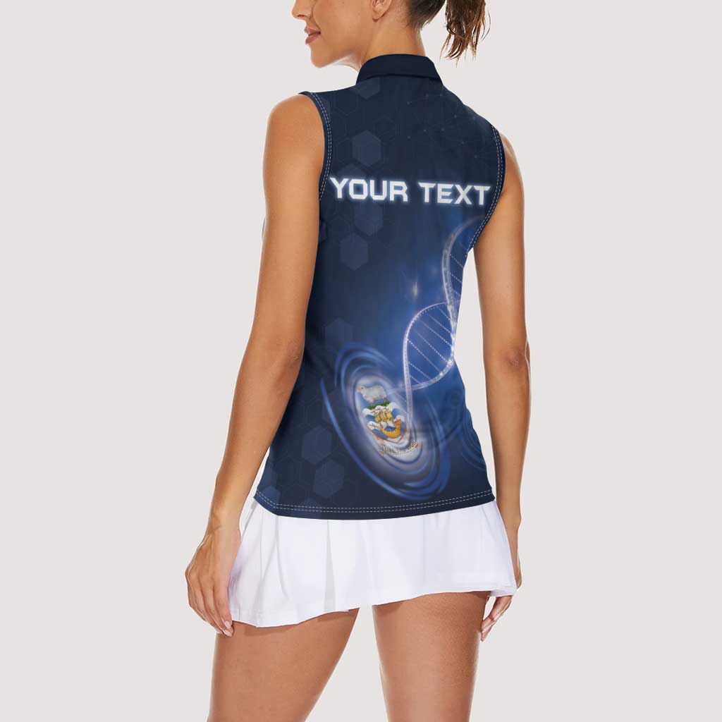 Personalized Falkland Islands Is In My DNA Women Sleeveless Polo Shirt - Wonder Print Shop