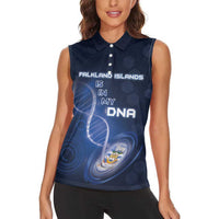 Personalized Falkland Islands Is In My DNA Women Sleeveless Polo Shirt - Wonder Print Shop