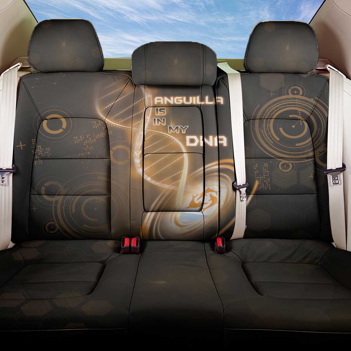 Anguilla Is In My DNA Back Car Seat Cover - Wonder Print Shop