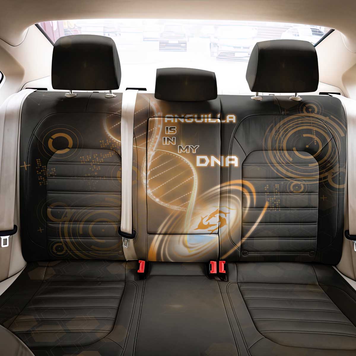 Anguilla Is In My DNA Back Car Seat Cover - Wonder Print Shop