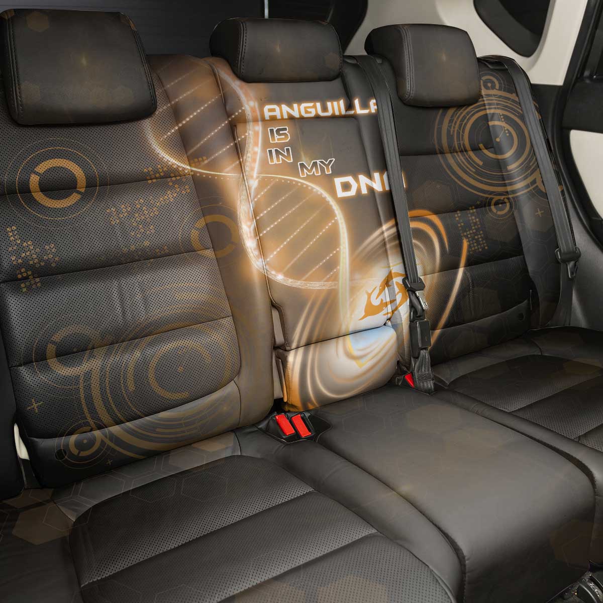 Anguilla Is In My DNA Back Car Seat Cover - Wonder Print Shop