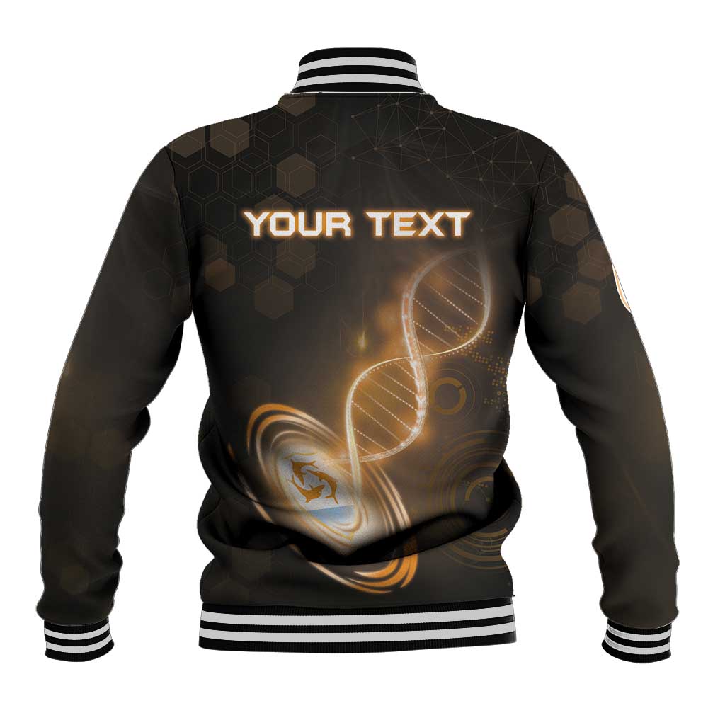 Personalized Anguilla Is In My DNA Baseball Jacket - Wonder Print Shop