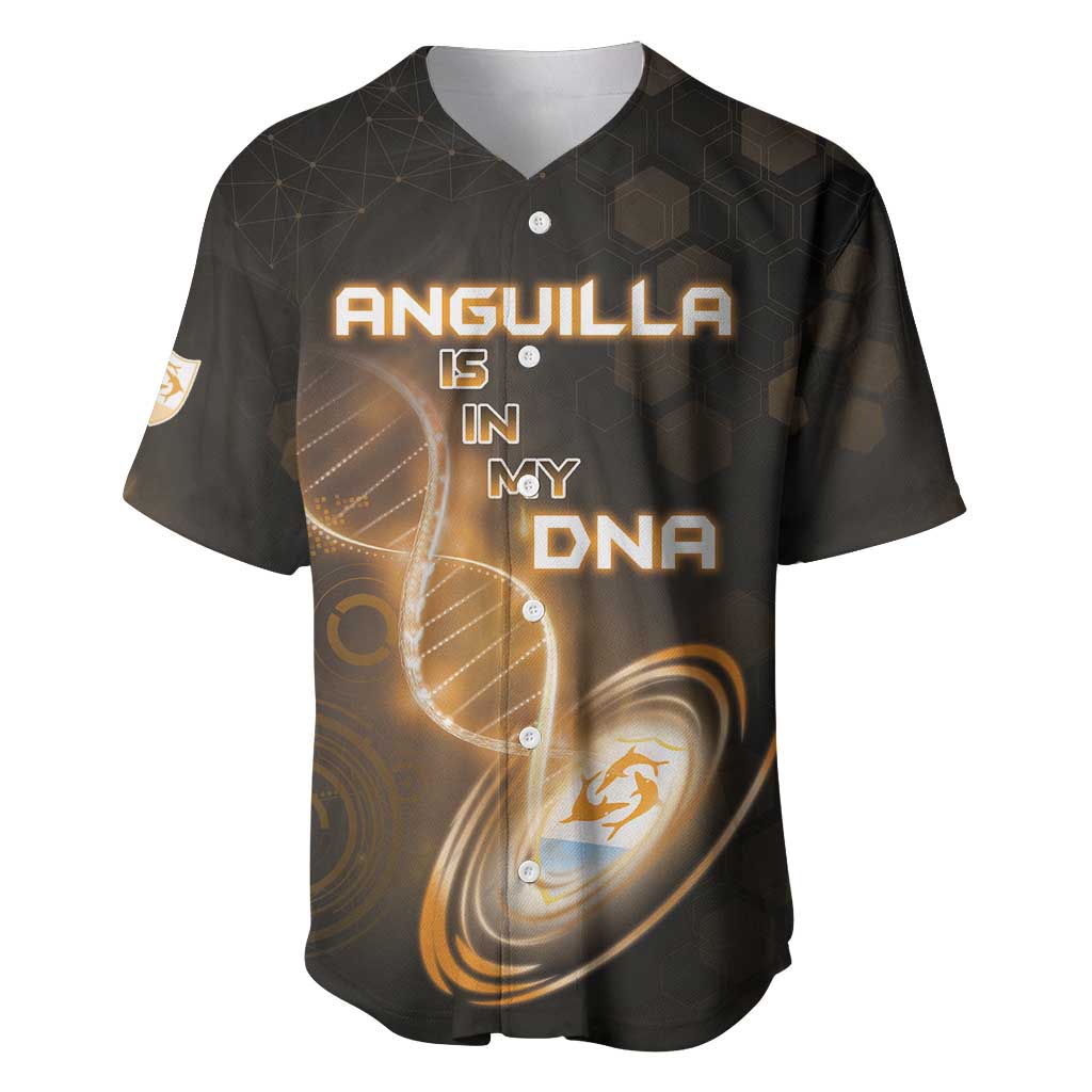 Personalized Anguilla Is In My DNA Baseball Jersey - Wonder Print Shop