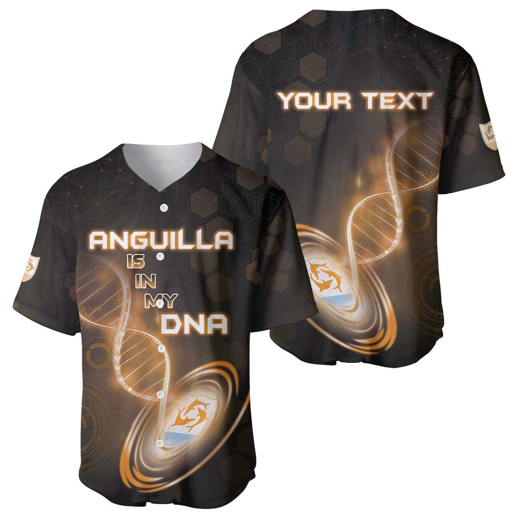 Personalized Anguilla Is In My DNA Baseball Jersey - Wonder Print Shop