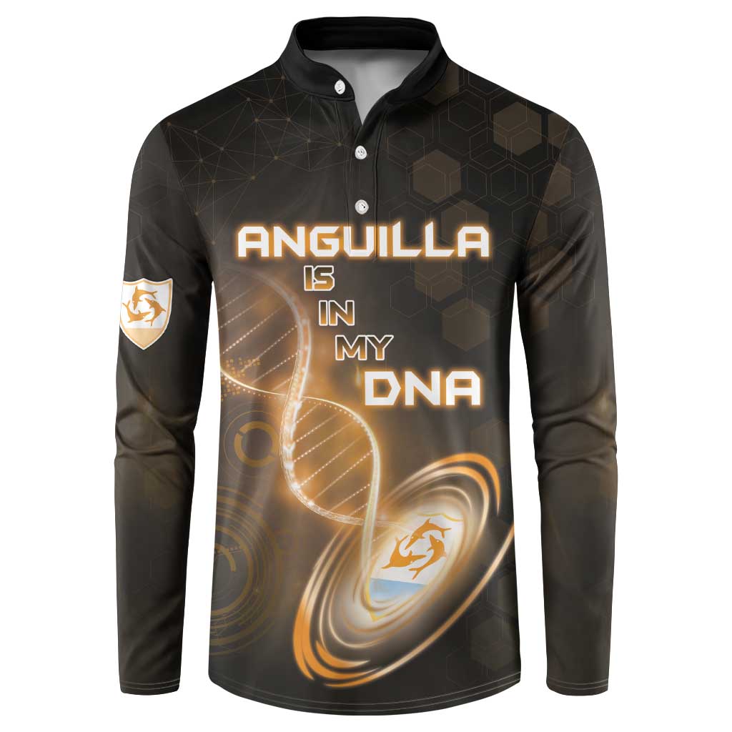 Personalized Anguilla Is In My DNA Button Sweatshirt - Wonder Print Shop