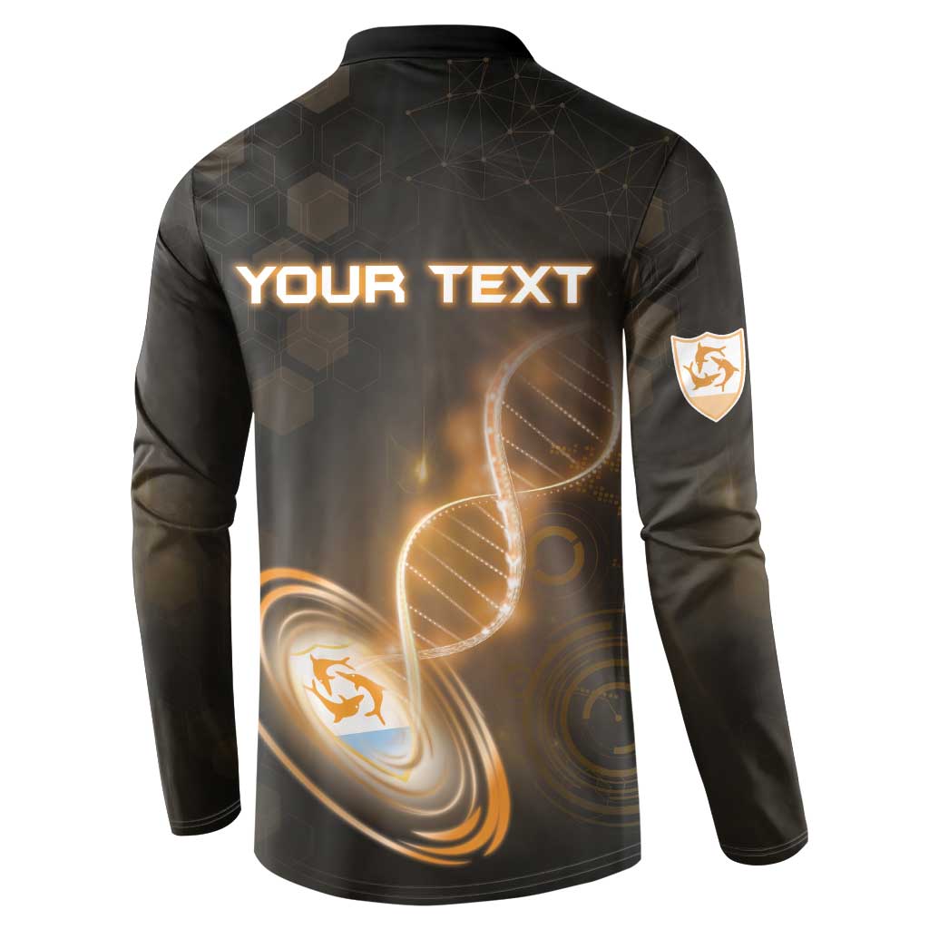 Personalized Anguilla Is In My DNA Button Sweatshirt - Wonder Print Shop