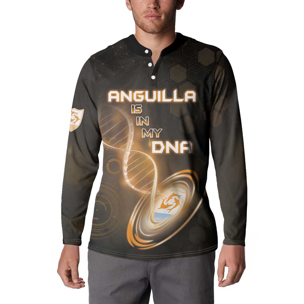 Personalized Anguilla Is In My DNA Button Sweatshirt - Wonder Print Shop