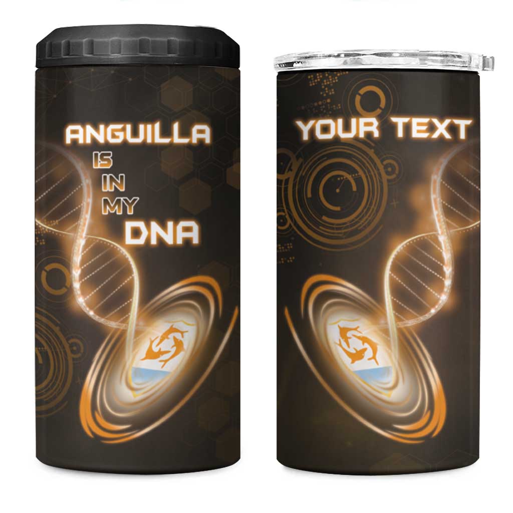 Personalized Anguilla Is In My DNA 4 in 1 Can Cooler Tumbler - Wonder Print Shop