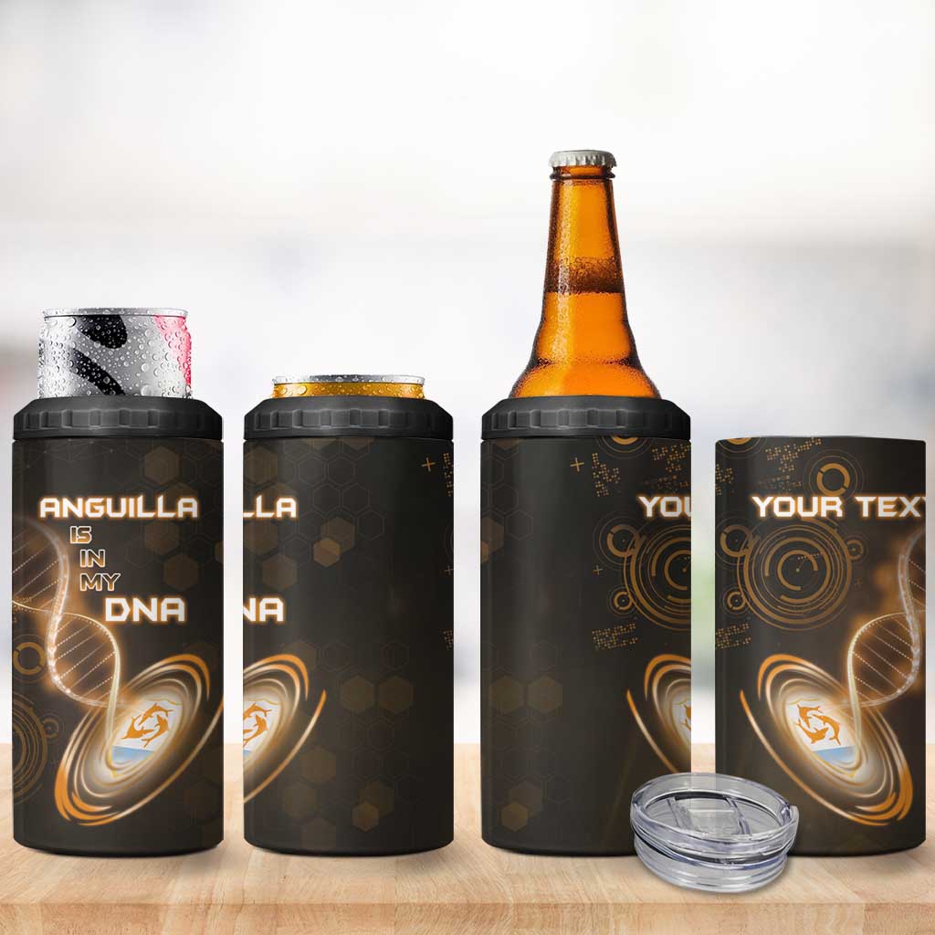 Personalized Anguilla Is In My DNA 4 in 1 Can Cooler Tumbler - Wonder Print Shop