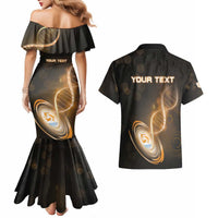 Personalized Anguilla Is In My DNA Couples Matching Mermaid Dress and Hawaiian Shirt - Wonder Print Shop