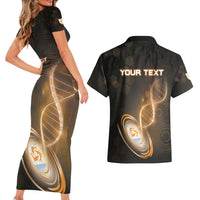 Personalized Anguilla Is In My DNA Couples Matching Short Sleeve Bodycon Dress and Hawaiian Shirt - Wonder Print Shop