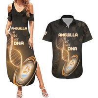 Personalized Anguilla Is In My DNA Couples Matching Summer Maxi Dress and Hawaiian Shirt - Wonder Print Shop