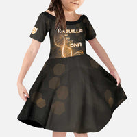 Personalized Anguilla Is In My DNA Family Matching Off The Shoulder Long Sleeve Dress and Hawaiian Shirt - Wonder Print Shop
