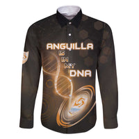 Personalized Anguilla Is In My DNA Family Matching Off The Shoulder Long Sleeve Dress and Hawaiian Shirt - Wonder Print Shop