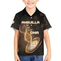 Personalized Anguilla Is In My DNA Family Matching Off The Shoulder Long Sleeve Dress and Hawaiian Shirt - Wonder Print Shop