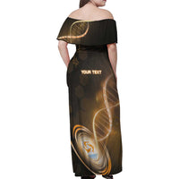 Personalized Anguilla Is In My DNA Family Matching Off Shoulder Maxi Dress and Hawaiian Shirt - Wonder Print Shop