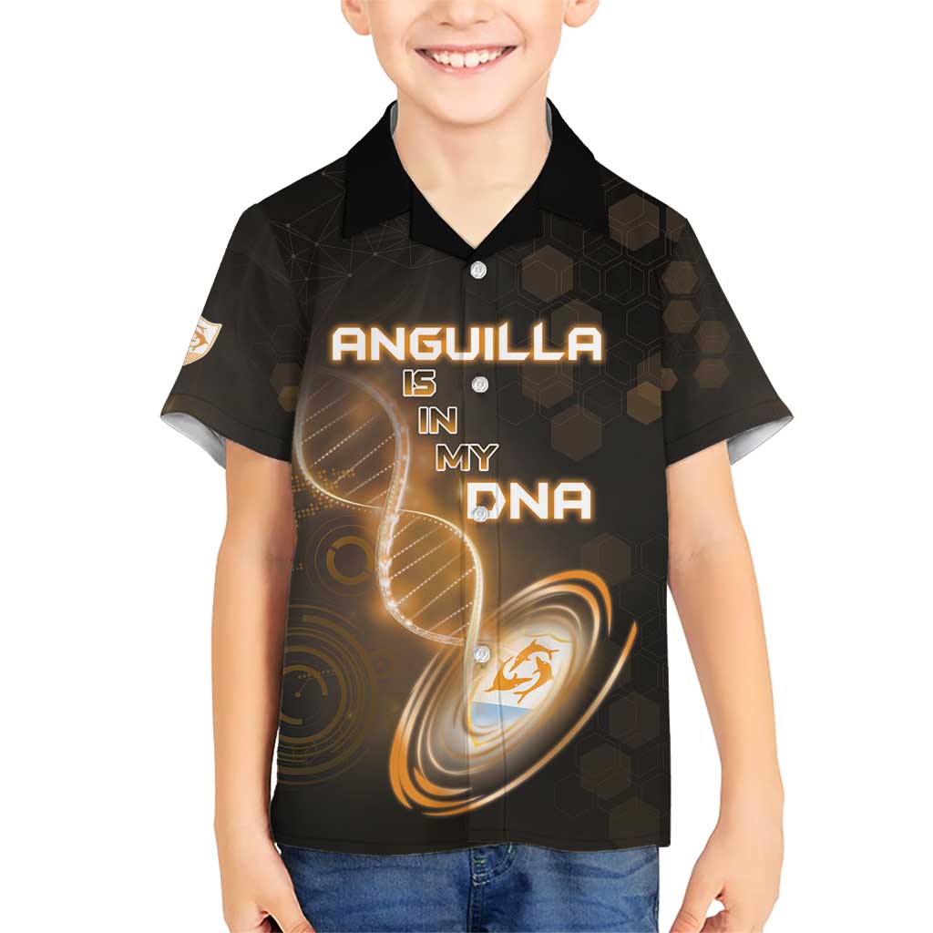 Personalized Anguilla Is In My DNA Family Matching Short Sleeve Bodycon Dress and Hawaiian Shirt - Wonder Print Shop