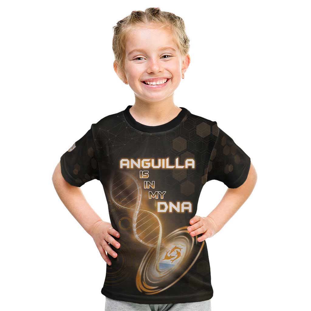 Personalized Anguilla Is In My DNA Kid T Shirt - Wonder Print Shop