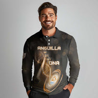 Personalized Anguilla Is In My DNA Long Sleeve Polo Shirt - Wonder Print Shop