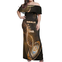 Personalized Anguilla Is In My DNA Off Shoulder Maxi Dress - Wonder Print Shop