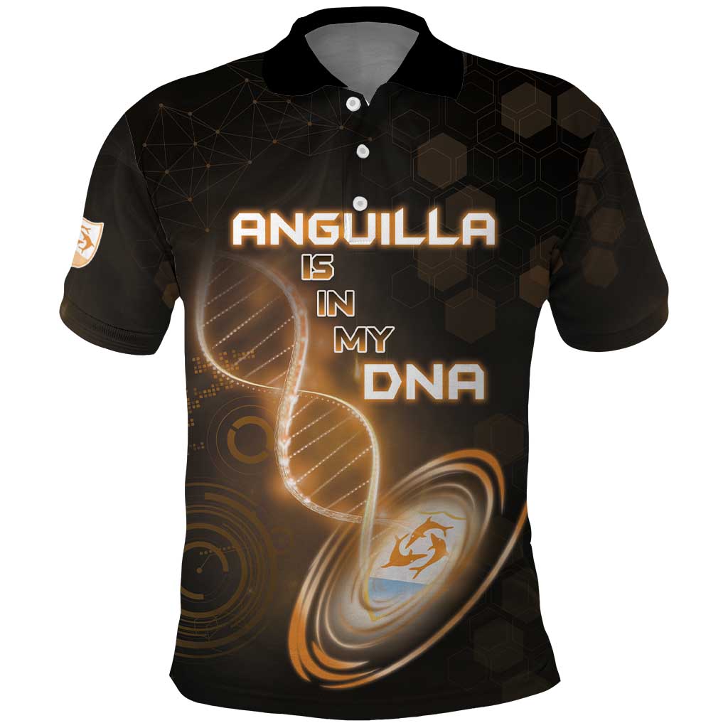 Personalized Anguilla Is In My DNA Polo Shirt - Wonder Print Shop