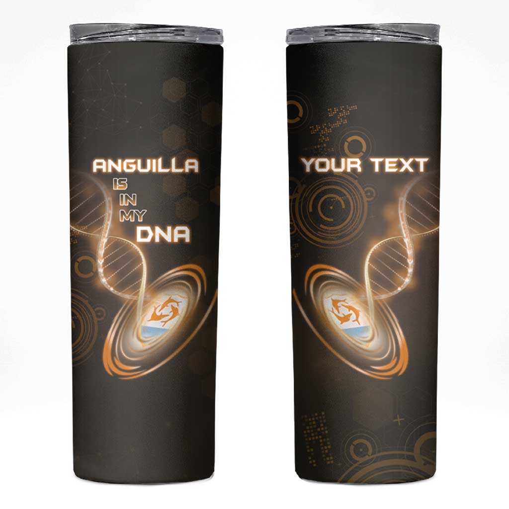 Personalized Anguilla Is In My DNA Skinny Tumbler - Wonder Print Shop