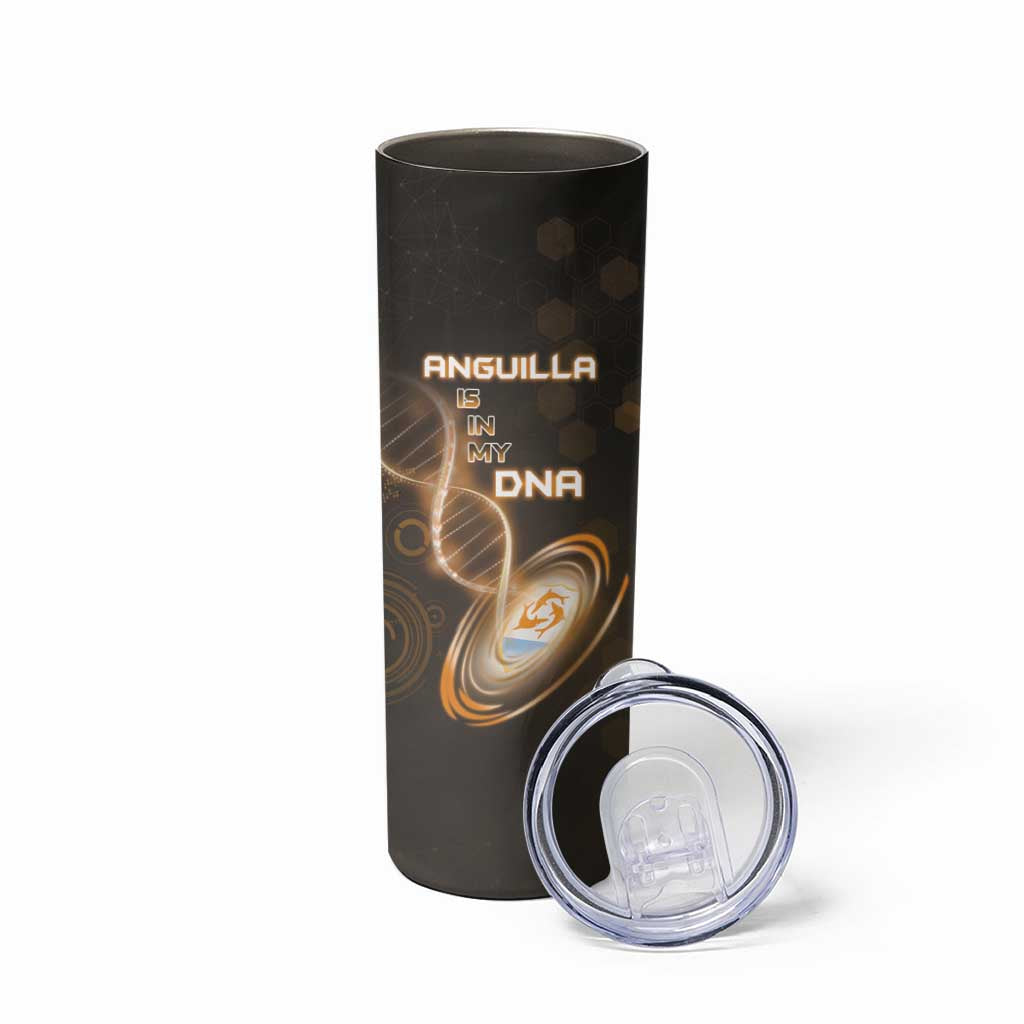 Personalized Anguilla Is In My DNA Skinny Tumbler - Wonder Print Shop
