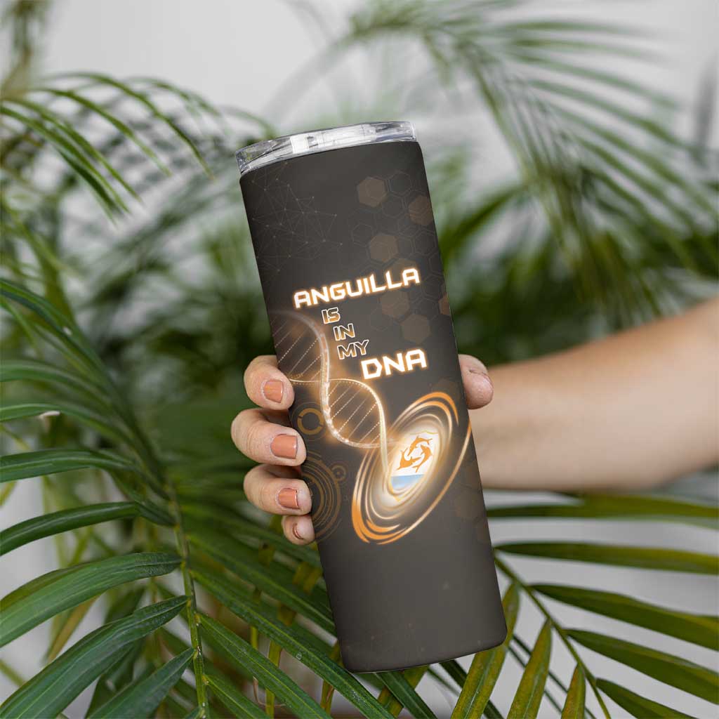 Personalized Anguilla Is In My DNA Skinny Tumbler - Wonder Print Shop