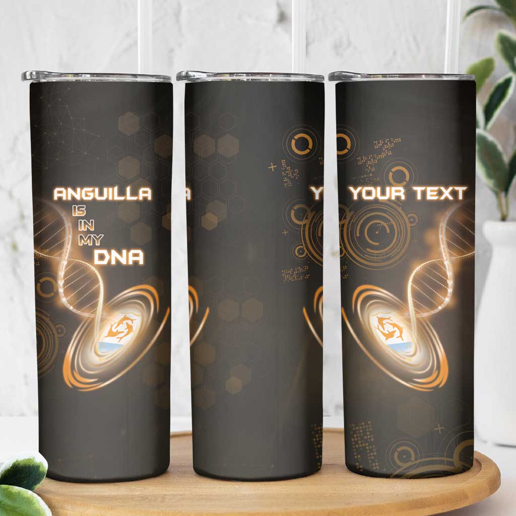 Personalized Anguilla Is In My DNA Skinny Tumbler - Wonder Print Shop