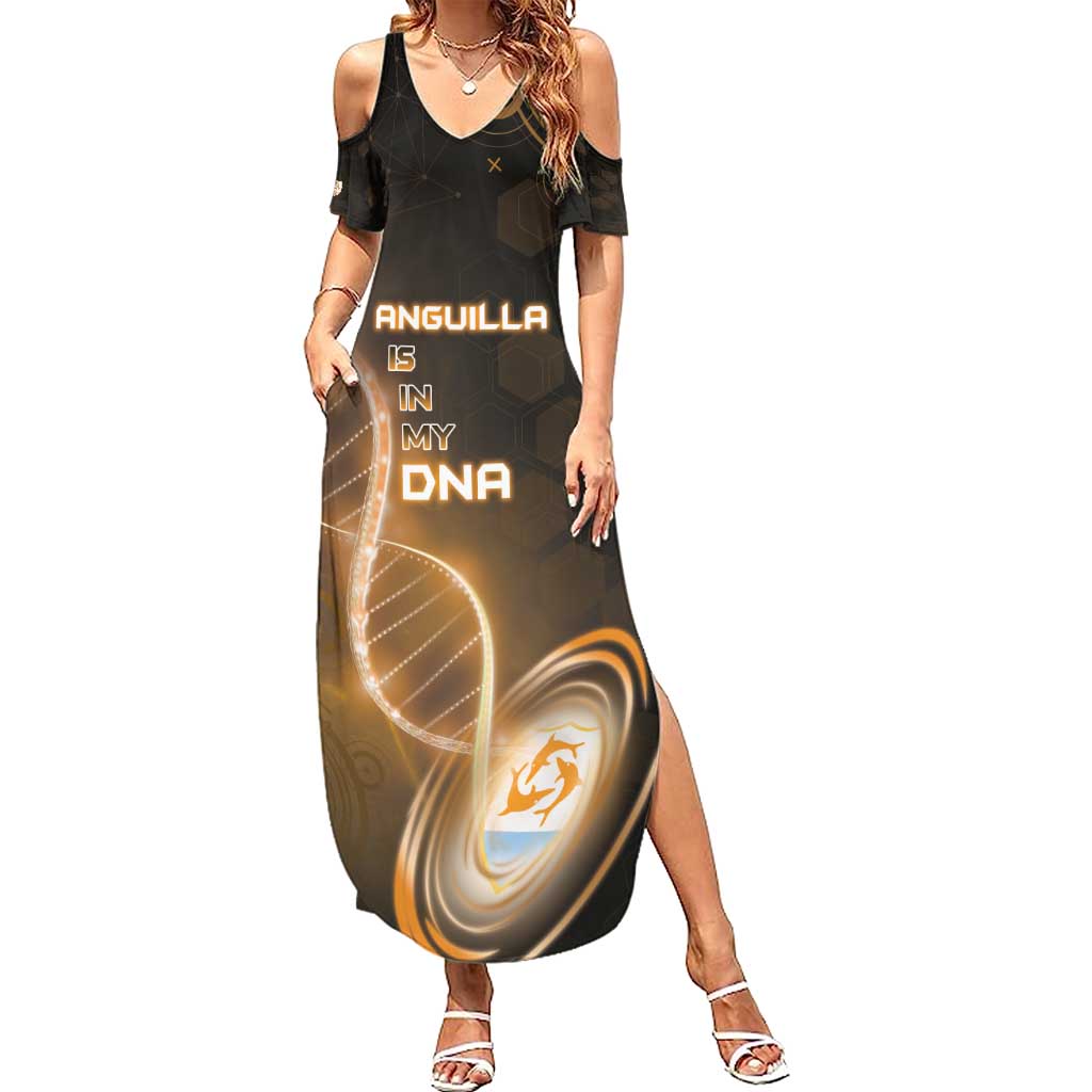 Personalized Anguilla Is In My DNA Summer Maxi Dress - Wonder Print Shop