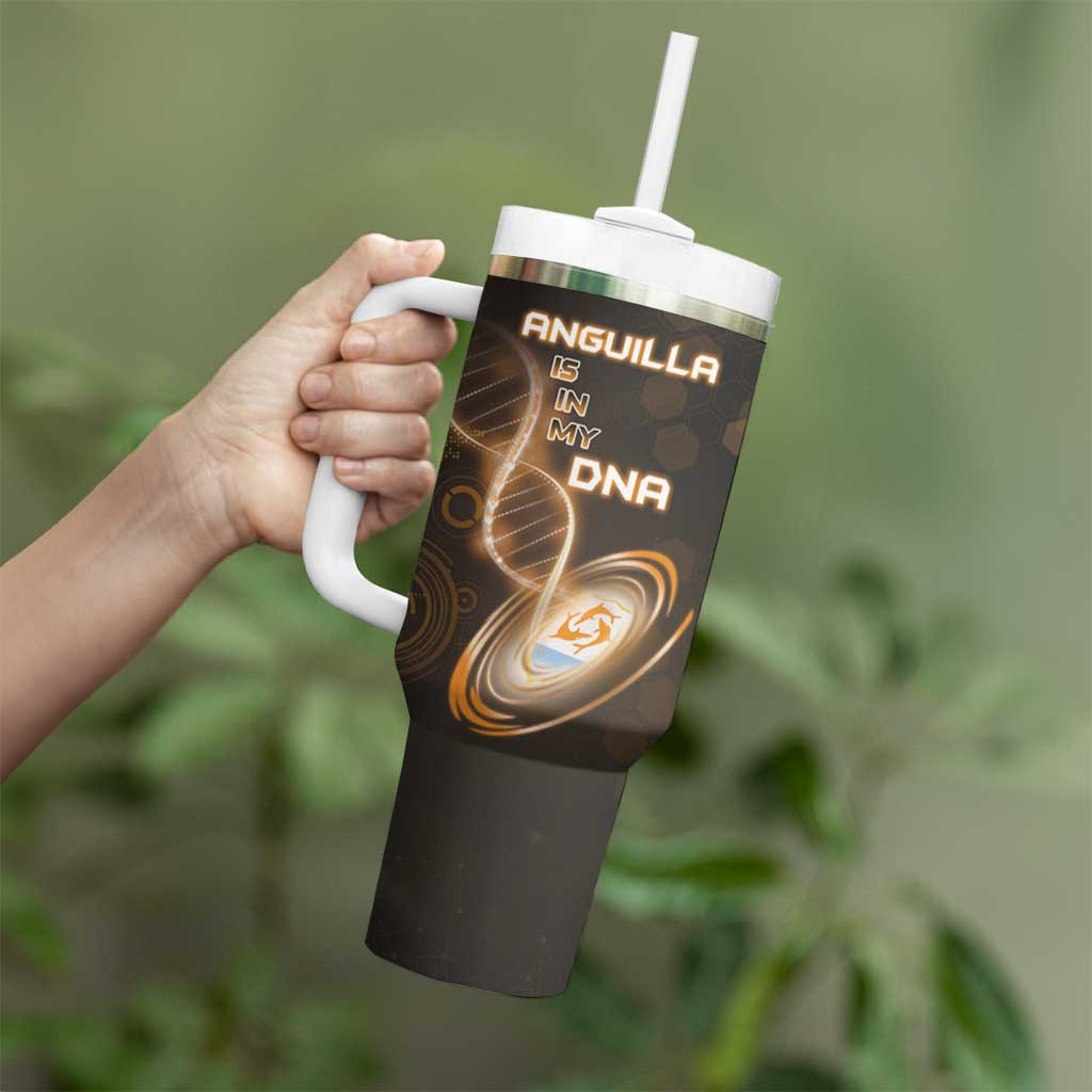 Personalized Anguilla Is In My DNA Tumbler With Handle - Wonder Print Shop