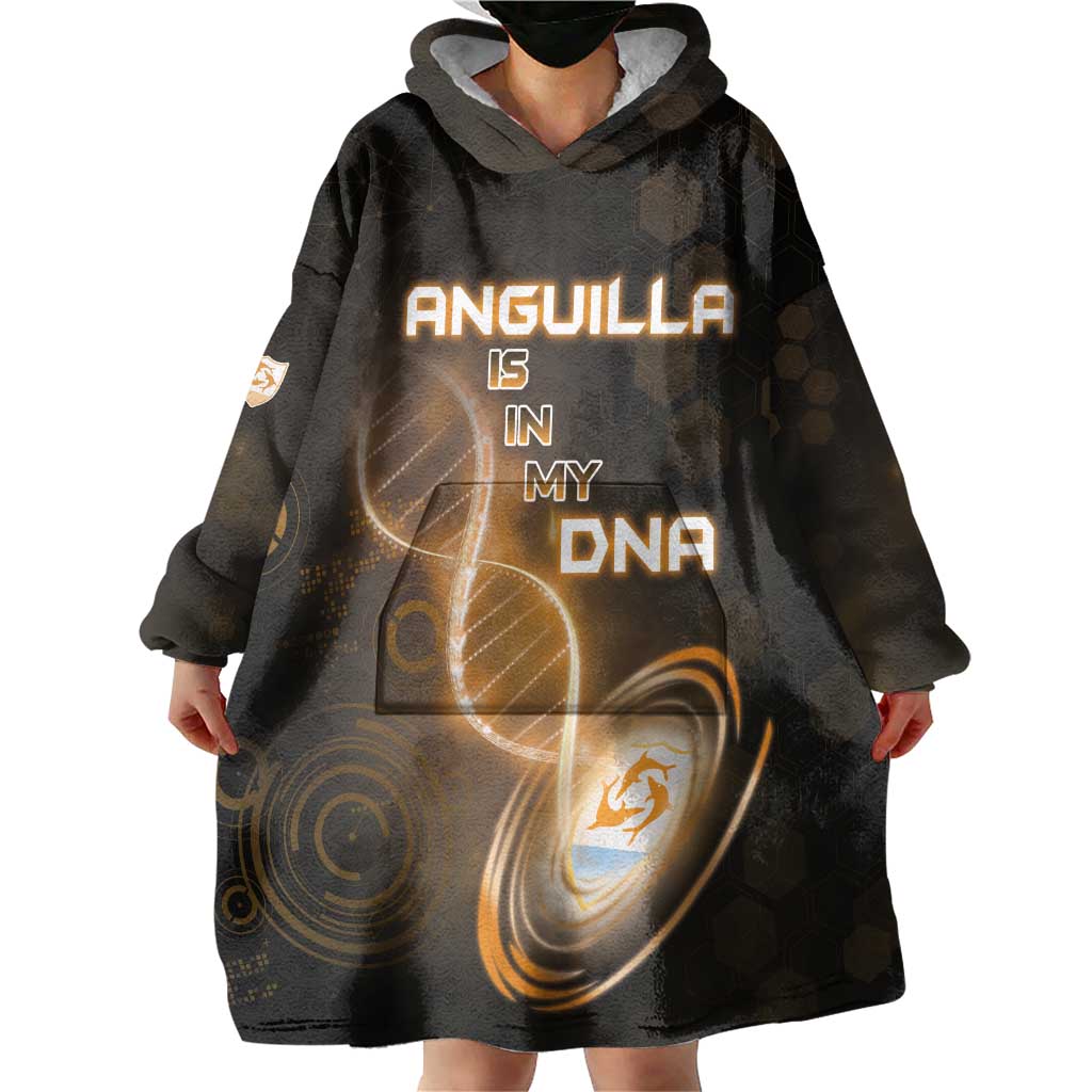 Personalized Anguilla Is In My DNA Wearable Blanket Hoodie - Wonder Print Shop