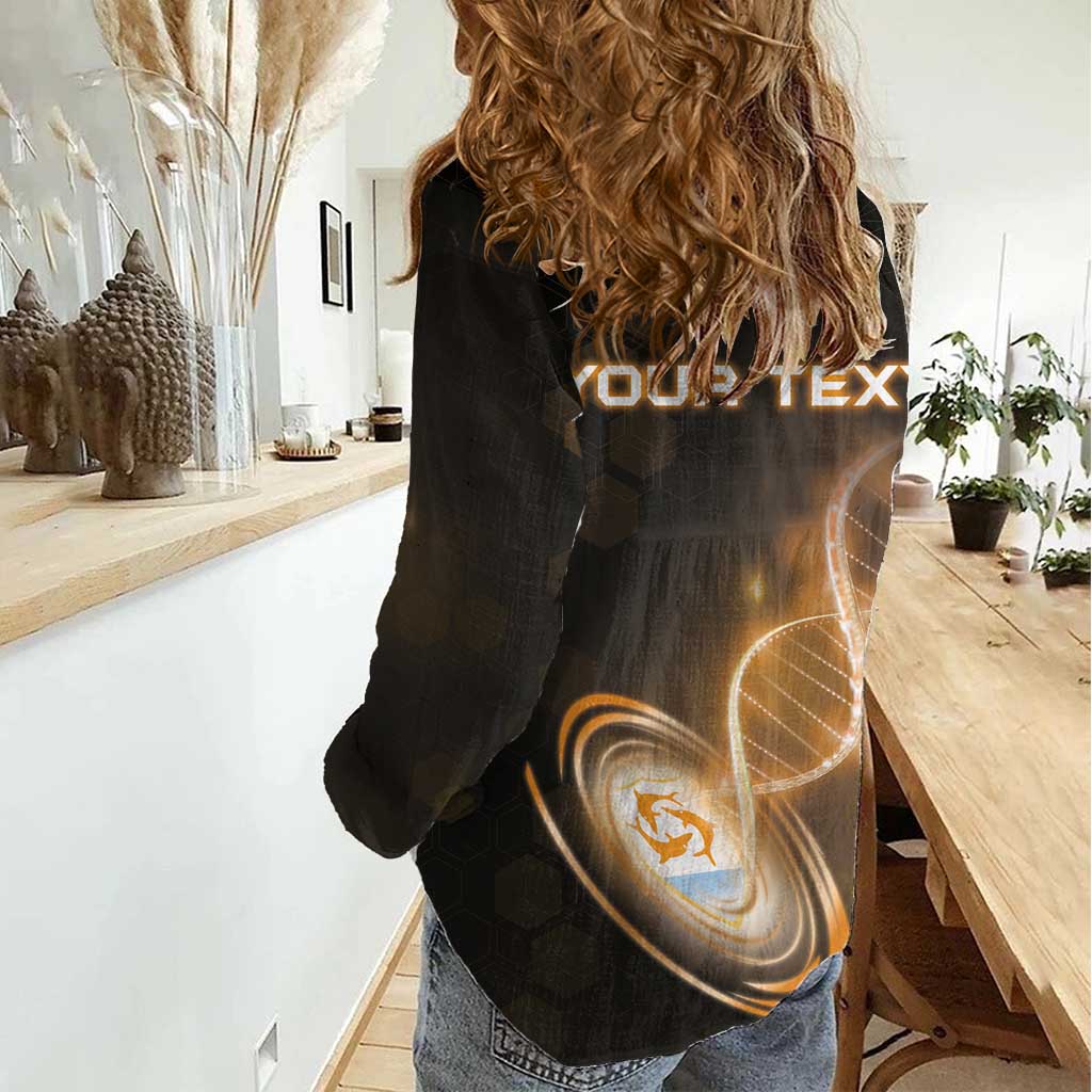 Personalized Anguilla Is In My DNA Women Casual Shirt - Wonder Print Shop